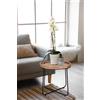 Trio Lighting JETTE TAVOLINO METALLO NETO E PIANO LEGNO NATURALE