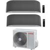 TOSHIBA HAORI WIFI R32 CONDIZIONATORE DUAL SPLIT INVERTER 9000+16000 BTU RAS-2M18G3AVG-E A++