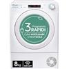 Candy Smart Pro CSOE H8A2DE-S Asciugatrice a Pompa di Calore, 8 kg, Carica Frontale, Programma Stiro Facile, Connettività NFC, Libera Installazione, 59,6x58,5x85 cm, Bianco, Classe A ++