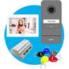 Came Kit videocitofonico monofamiliare include videocitofono vivavoce XTS da parete bianco WIFI display touch screen 7 per sistema X1, targa esterna LHS V/01 PLUS, alimentatore e 5 tag di prossimità
