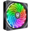 Nfortec Krater Ventilatore ARGB 120 mm ultra silenzioso 20 dB 3 pin alto flusso d'aria colore nero