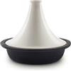 La Fonderie 1890 Tajine ASILAH in ghisa smaltata, adatta a tutti i tipi di fornelli, inclusa induzione, con ciotola in ghisa e coperchio in ceramica, per tajine e couscous, capacità 2,5 L, beige