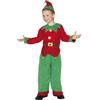 SMIFFYS Costume Elfo, rosso e verde, con tunica, pantaloni e cappello Halloween