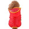 PETCUTE Impermeabile Cane,ultraleggero,Impermeabile per Cani con Cappuccio Trasparente,Mantellina Cane Pioggia con Polsini Elastici, Adatto a Cani di Taglia Grande, Media e Piccola,Rosso,M