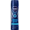 NIVEA MEN Uomini Nivea Deo Spray Fresh attivo senza alluminio, 4-pack (4 x 150 ml)