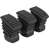 LiebeWH 3 Piedini in Gomma per Tamburo con Punta in Gomma, Piedini per Rack per Batteria, Staffa per Supporto per Piatti, Cuscinetti per Rack, Sostituzione delle Gambe, Nero (WC11)