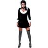 FIESTAS GUIRCA Costume Liceale Gotica, mercoledì Addams - Donna, Taglia M