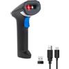 VulTech BC-07L-WBT Barcode Scanner Wireless 2.4Ghz / Bluetooth/USB Lettore Codici a Barre 2D 1D QR, Scansione su display, POS, Registratore Cassa Magazzino Supermercato Farmacia Windows/Mac/Linux