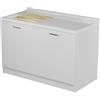 Colavene - Active Wash statico lavatoio vasca sx 130x66x92h con portabiancheria [bianco opaco] - AWS13652F