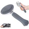 Zivacate Brosse Chat Brosse Chien[Prise ergonomique & nettoyage en un clic & Patented Design] Outil pour chiens/chats/lapins à poil court et long, Chien Accessoires(gris)