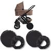 Zamboo Copriruota Passeggino - Set di 4 Coperture Esterne per Ruote Buggy - Copriruote Carrozzina Impermeabili per Auto e Casa - Nero