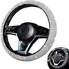 HIAHXC Coprivolante da 36-39 cm, con strass scintillanti, accessorio per auto da donna (bianco)