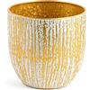 EDG Natale Vaso Solchi Rotondo H.26 Bianco Oro