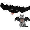 GWAWG Ali di pipistrello per costume di Halloween, ali da vampiro regolabili con campane di zucca, travestimento per gatto, cane, Halloween, cosplay, accessori carini