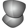Saucer Lenti di ricambio premium per occhiali da sole Oakley Frogskins LX OOO2043, High Defense - Metallo cromato polarizzato., Taglia unica