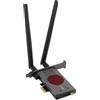 Topiky Scheda di Rete Wireless PCIe Ad Alta velocità, Adattatore Wireless Fidelity 7 BE200 a 3 Bande 8774Mbps con 2 Antenne Ad Alto Guadagno, per PC, Scheda Adattatore di Rete Wireless