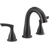 Delta Faucet Broadmoor Rubinetto da bagno estraibile nero, rubinetto estraibile per bagno, rubinetto da bagno diffuso a 3 fori con dock magnetico, rubinetto per lavabo da bagno, nero opaco