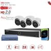 Hikvision DS-KIT1343G2-LIU. Kit IP Nvr 4 canali,4 Dome da 4mpx con Audio switch PoE 5 porte, HD1TB