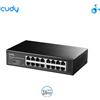 CUDY GS1016E. Switch a 16 porte Gbit Managed/Vlan/Extend/reset, rack