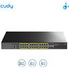 CUDY GS2028PS4. Switch Managed PoE a 24 porte Gbit+4 porte Gbit/SFP, Vlan/Extend/default, rack,300W