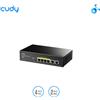 CUDY FS1006P. Switch PoE a 4 porte 10/100 Mbps+2 uPLINK Vlan/Extend, 65W