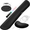 Gimars Aggiornamento Poggia Polsi Mouse Tastiera, Schiuma Memoria Gel Ergonomica Supporto Mouse, Poggiapolsi Tastiera per Alleviare il Dolore da Digitazione Gaming Ufficio PC Computer, Nero