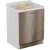 Colavene - Active Wash statico lavatoio 65x55x88h con portabiancheria [rovere primitivi] - AWS6555P