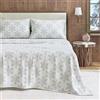 Great Bay Home Set di lenzuola in 100% flanella di cotone turco, con tasca profonda, morbide, lenzuola calde, per letto matrimoniale spazzolato, lenzuola in flanella anti-pelucchi (completo, fiocco di