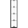 HOMCOM Lampada da Terra con 5 Ripiani e Luce LED, 3 Livelli di Luminosità e Interruttore a Pedale, Nero | Aosom Italy