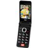 Trevi FLEX PLUS 95 4G Senior Phone a Conchiglia 4G con Doppio Display, Tasti Grandi Retroilluminati, Tasto SOS, Base di Ricarica USB-C, Cellulare Facile per Anziani con Funzioni Multimediali