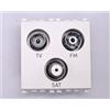 VIMAR 19303.B TV-FM-SAT SINGOLO -COM,3OUTS BIANCO