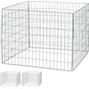 Relaxdays Compostiera in Metallo, Set da 3, per Compost da Giardino, Contenitore Grande, 560 k, Fogliame, Verde Scuro