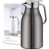 alfi SKYLINE 1,5l, cool grey, caraffa termica con igienico inserto in vetro, chiusura a vite con pulsante, presa ergonomica, con una sola mano, ottima come caraffa da caffè, caraffa da tè, senza BPA