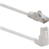 1aTTack.de 366303 Cavo di Rete Cat.6 Angolo 90 Gradi 15m - Bianco - 1 Pezzo - Cavo Patch Cat6 (SFTP PIMF) 1000Mbit/s connettore RJ 45-1 x 15m Metro Bianco