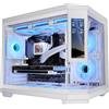 Mars Gaming MC-3TCORELCDM Case Gaming Micro-ATX, Schermo IPS 7,2" Personalizzabile, Triplo Vetro Temperato, Struttura Doppia Camera Laterale, Supporto per Raffreddamento Liquido fino a 360mm, Bianco