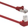 1aTTack.de 366186 Cavo di rete Cat.6 angolo 90 gradi 2m - rosso - 1 pezzo - Cavo patch Cat6 (SFTP PIMF) 1000Mbit/s connettore Rj 45-1 x 2m metro rosso