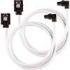 Corsair Cavo SATA Schermato Premium - SATA 6Gbps 60 cm, Connettore a 90°,Bianco