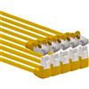 1aTTack.de 366137 Cavo di Rete Cat.6 Angolo 90 Gradi 0,5m - Giallo - 5 Pezzi - Cavo Patch Cat6 (SFTP PIMF) 1000Mbit/s RJ 45 Plug - 5 x 0,5m Metri Giallo