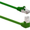 1aTTack.de 366161 Cavo di Rete Cat.6 Angolo 90 Gradi 1m - Verde - 1 Pezzo - Cavo Patch Cat6 (SFTP PIMF) 1000Mbit/s connettore RJ 45-1 x 1m Metro Verde