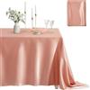 Pmnzdy Tovaglia in raso, 152 x 305 cm, rettangolare, per matrimoni, feste, banchetti, feste, picnic, Natale, Halloween, oro rosa