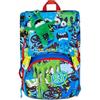 SJ GANG STYLE JAM GANG Zaino Scuola Estensibile Big, Blu, Zaino con Divisorio Interno, Tasca per Borraccia, Peluche Alieno Abbinato, 24 L, Zaino Scuola Elementare, Zaino Bambino