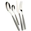 BUGATTI, Glamour, Set Posate 24 Pezzi in Acciaio Inox 18/10 e Manico Colore Argento. Set Posate 6 Persone Composto da 6 cucchiai, 6 forchette, 6 coltelli e 6 cucchiaini caffè