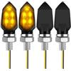 URAQT 4PCS Frecce Moto, 12V Indicatori di Direzione, 5 LED Indicatori per Moto Impermeabile, Frecce Universali Ambra