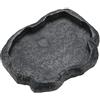 Fdit Reptile Food Water Dish - Tartaruga a forma di lucertola, in resina, per rettili, terrario (S-verde)