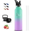 Grsta Borraccia, Borraccia Termica 750 ml, Senza BPA, Borraccie con Cannuccia, Senza Perdite, Borraccie Acciaio Inox, Acciaio Inossidabile 18/8, Borracce Metallo per Escursionismo, Campeggio, Yoga, Ufficio