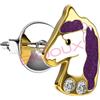 SANICO SRL Biojoux - orecchini violet unicorno gold plated BJT702