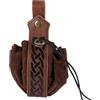 Generico Pocket Vīking Medieval Vīking - portafoglio retrò, borsa in pelle imitazione, borsa a corda con motivo stampato, accessorio per costume GN e cosplay con dadi o oggetti da palco
