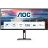 AOC 86,0Cm (34") U34V5C/BK 21:09 HDMI+DP+USB-C VA Nero Retail