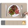 Miorkly Tovagliette in Pelle Set di 4 Rosa Tovaglietta Americana Lavabili Impermeabili Antiscivolo Resistenti al Calore Set Tovagliette, Rettangolari Colazione Placemats (45 * 30cm