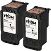 vhbw 2x cartucce compatibile con Canon Pixma TS3151, TS3152, TS3350, TS3351, TS3352, TS3355, TS3450 - nero (ricaricata)